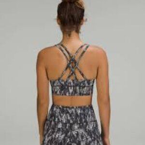 Lululemon Free to be Wild High Neckline  Hideaway Camo Lunar Rock Multi Sz 2 Bra